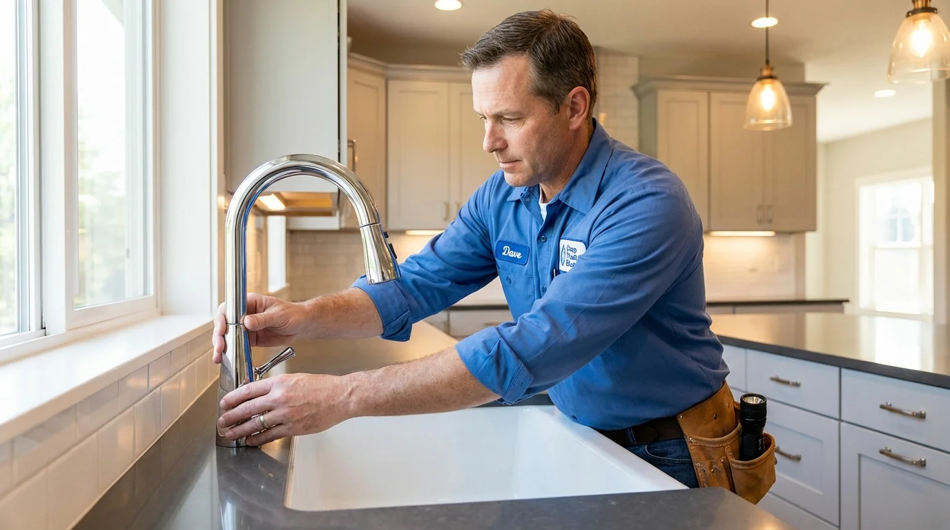Kitchen faucet installation by Johns Plumbing LLC in Shamokin